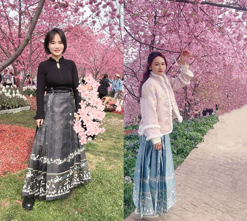 身穿國風(fēng)馬面裙的“朝陽(yáng)女神